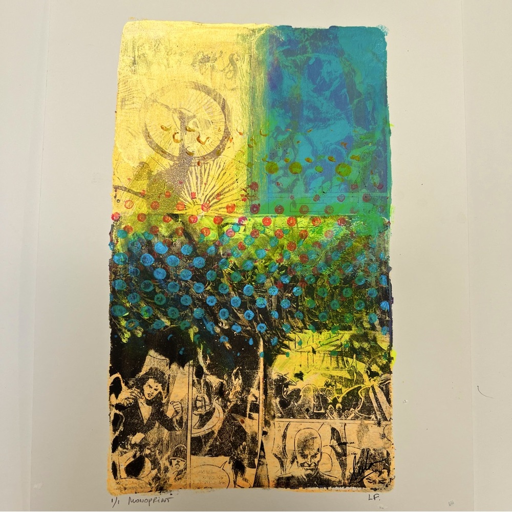 #411 med 9x12 Monoprint